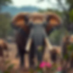 A majestic elephant in its natural habitat, symbolizing wildlife conservation efforts.