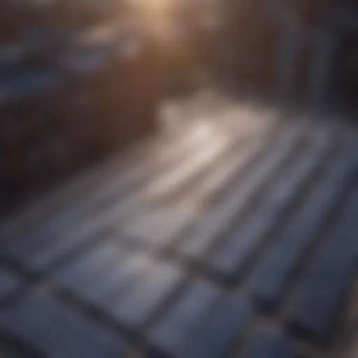 Aerial view of solar panels installed on rooftops