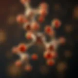 Illustration showing caffeine's molecular structure