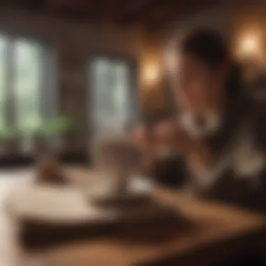 Moments of Relief A serene image of a person enjoying coffee while reading in a cozy setting