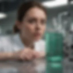 Chlorine dioxide solution in a laboratory setting