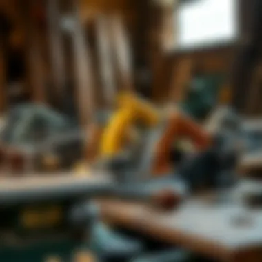 Different types of lumber planers displayed together