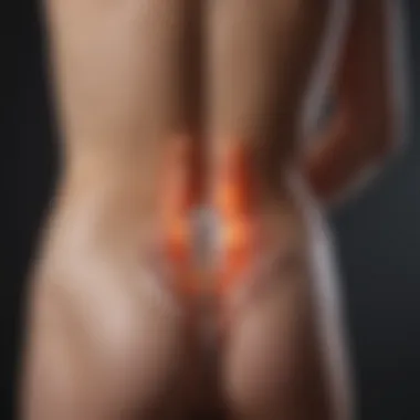 Visual representation of preventive measures for lower back pain