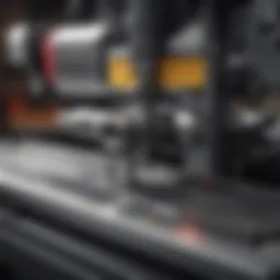 Detailed schematic of a fastener inspection machine highlighting its key components.