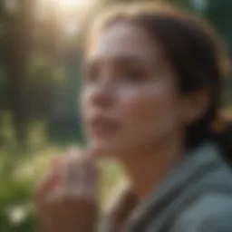 Calm nature scene promoting emotional well-being