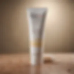 Close-up of a tube of cortisone cream with a blurred background