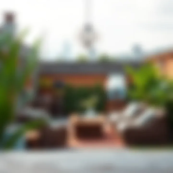 A serene outdoor space designed for brainstorming and relaxation, fostering a creative mindset.