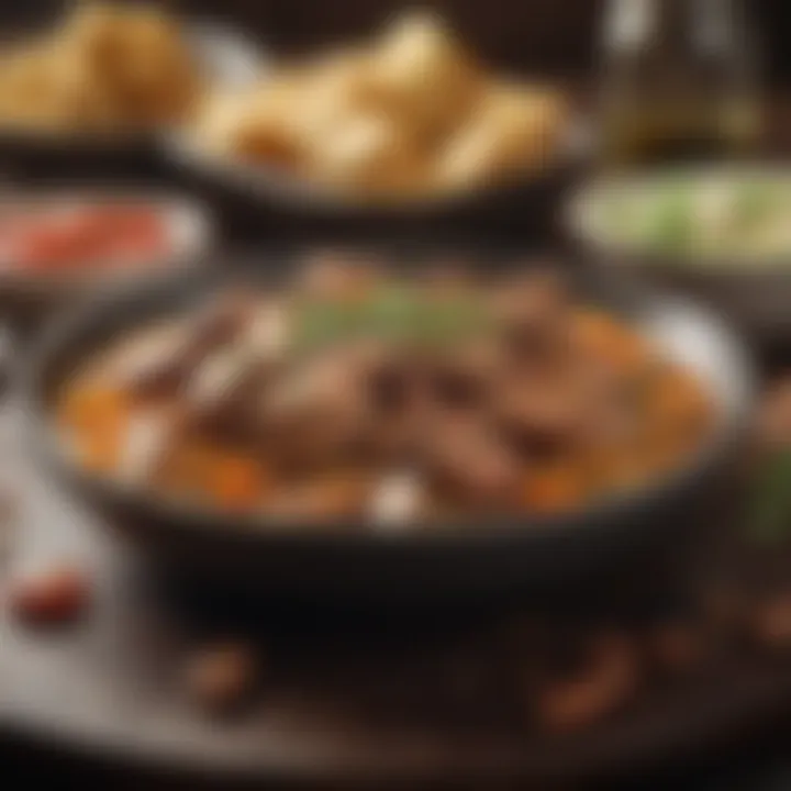 Culinary presentation of chicken liver dish