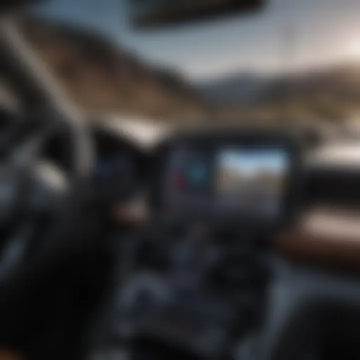 A dashboard view highlighting advanced technology in an SUV