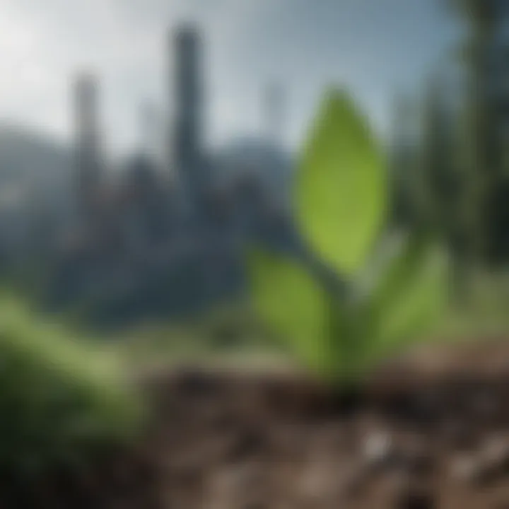 Graph showcasing carbon management strategies