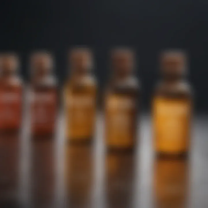 Infographic illustrating dilution ratios for various essential oils