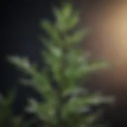 Close-up of rosemary plant with dew
