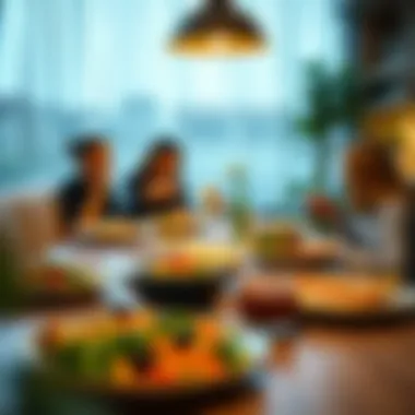 Savoring Low-FODMAP Culinary Delights A serene setting showcasing healthy, low-FODMAP meals being enjoyed.