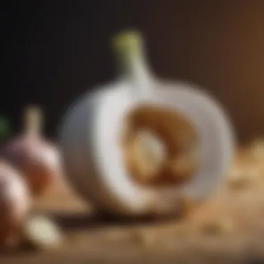 Biochemical Insights into Garlic's Antiviral Effects An infographic illustrating the biochemical properties of garlic