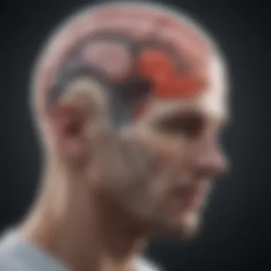 CT scan showcasing brain abnormalities