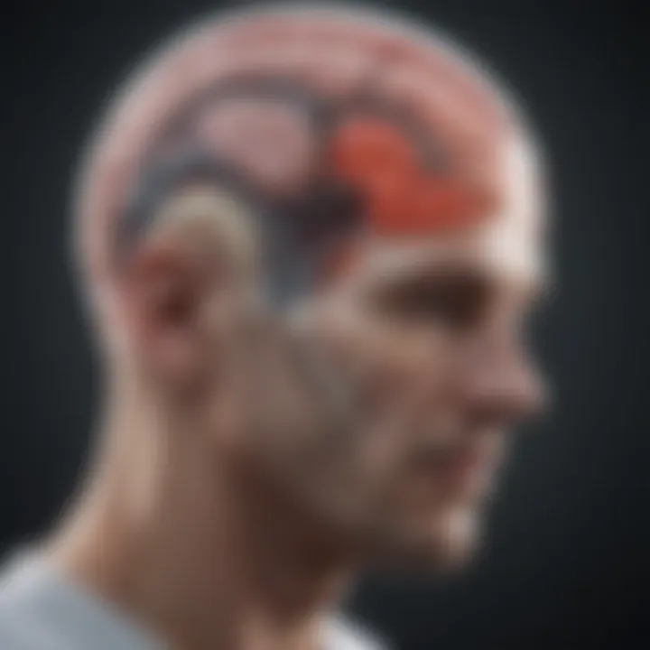 CT scan showcasing brain abnormalities