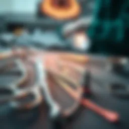 Surgical instruments laid out ready for excisional biopsy