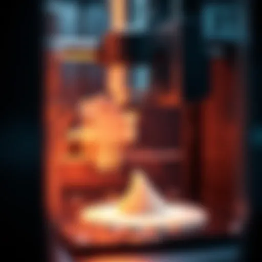 Close-up of a powder laser 3D printer in action showcasing intricate designs.