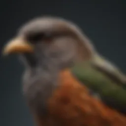 A detailed representation of various bird species with sound waveforms