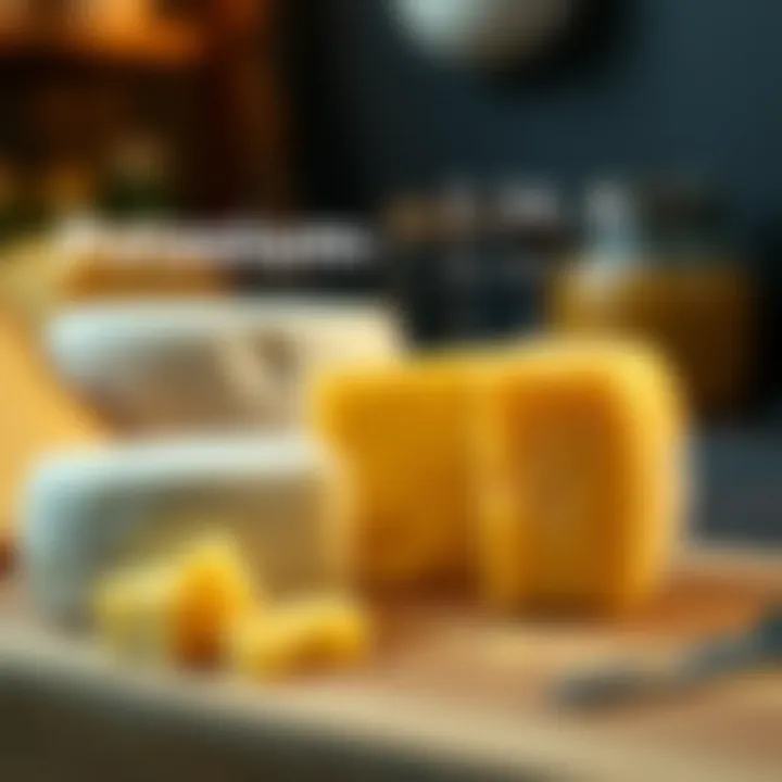 Infographic highlighting potassium levels in different cheeses