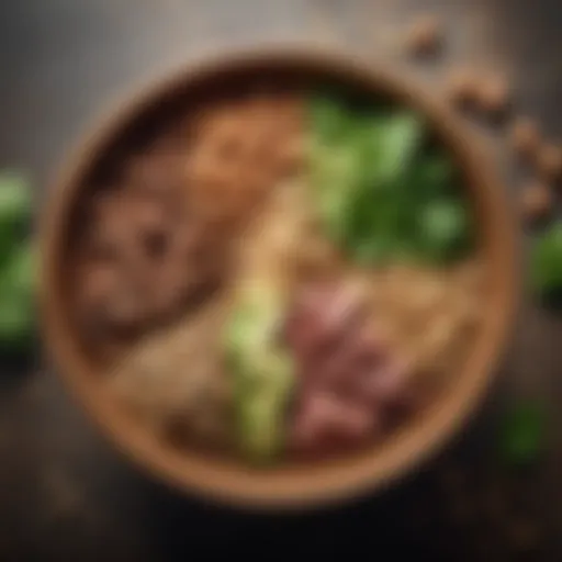 Delicious plant-based protein bowl with various ingredients