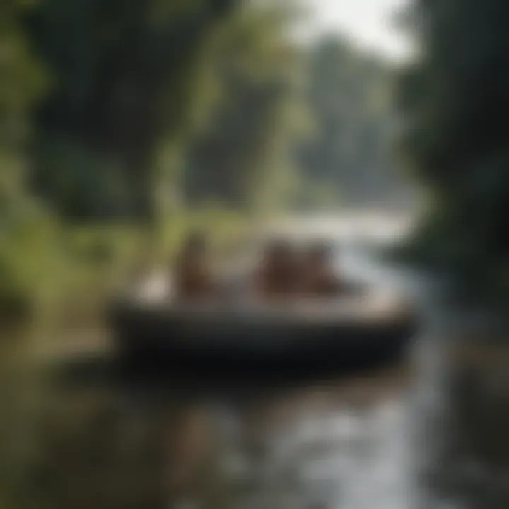 Local community engaging in river tubing, highlighting cultural heritage