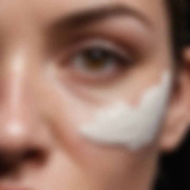 Hydrocortisone cream applied to skin