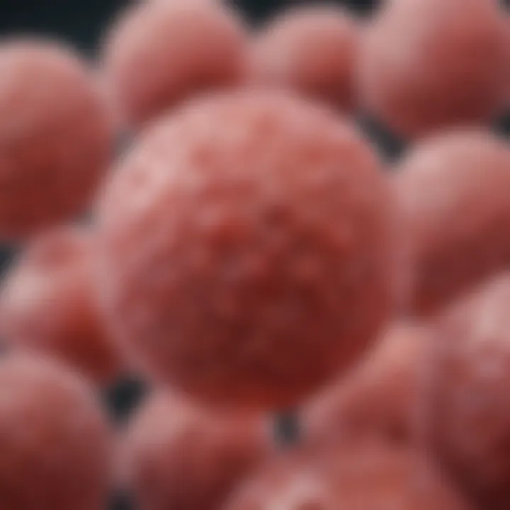 Morphological characteristics of Streptococcus pneumoniae highlighting its cocci shape.