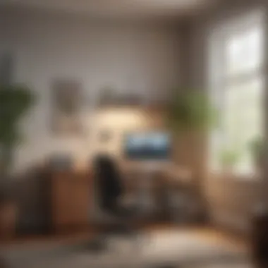 Remote Healthcare Environment A serene home office setup illustrating remote healthcare services