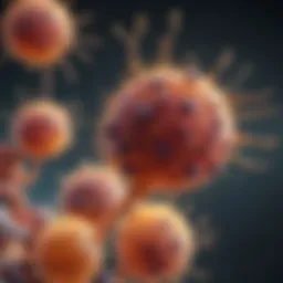 Abstract representation of the immune system's response