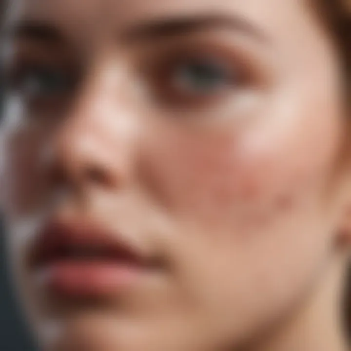 Illustration of biological factors influencing acne formation
