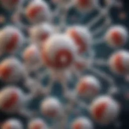 Cymbalta capsules with a background of molecular structures