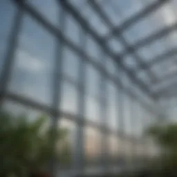 Polycarbonate greenhouse siding showcasing light transmission and durability