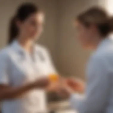 Consultation: The Role of Healthcare Professionals A serene image of a healthcare professional discussing treatment options with a patient.