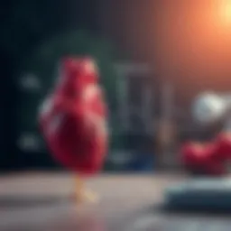 Diagram illustrating heart palpitations after meals