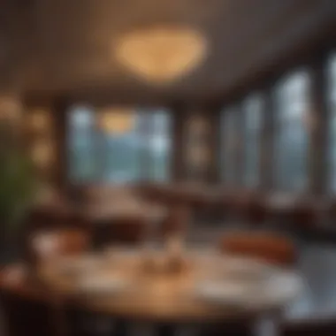 Dining area in a hotel restaurant in Boron with local cuisine