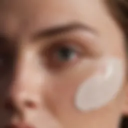 Hydrocortisone cream application on skin