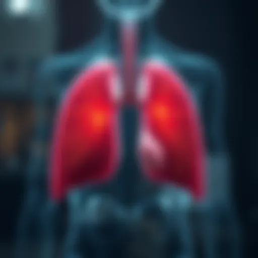 Visual representation of hypertension's effects on the lungs