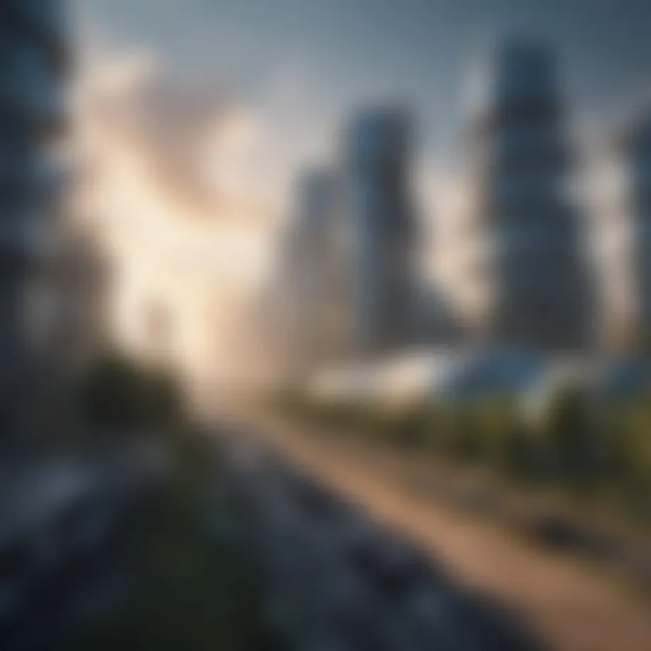 A futuristic city powered by renewable energy sources