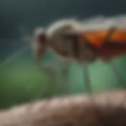 Illustration of the mosquito life cycle showcasing different stages.