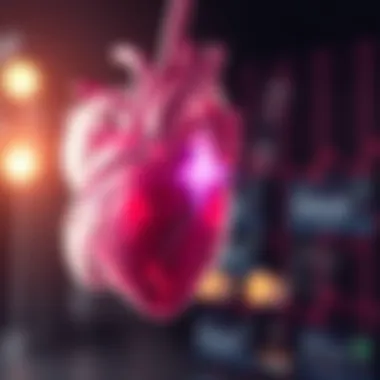 Heart health illustration with cholesterol impact