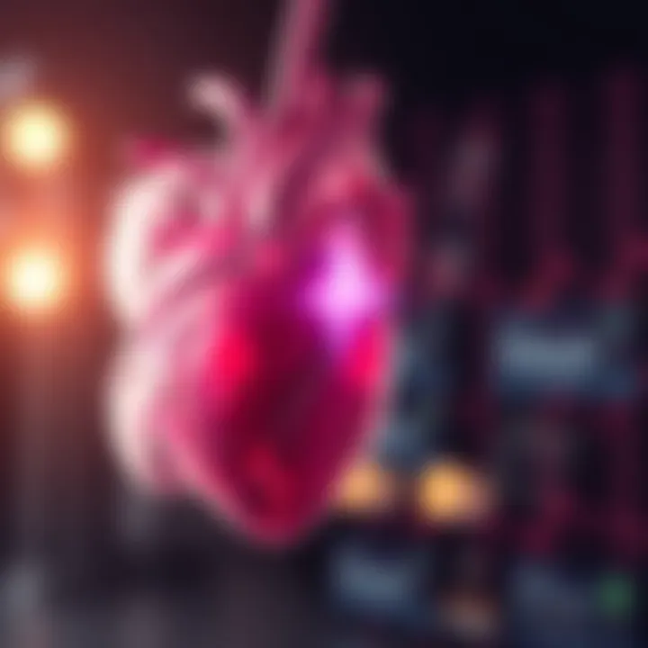 Heart health illustration with cholesterol impact