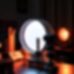 Illustration of an integrating sphere setup for UV-Vis spectrophotometry