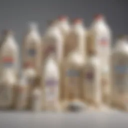 Visual representation of various lactose-free dry milk substitutes