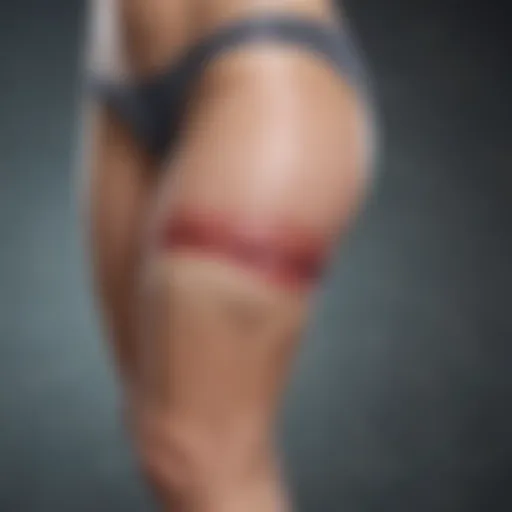 A diagram illustrating the liposuction technique specifically for knees.