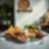 An assortment of low-FODMAP foods displayed elegantly on a table.