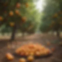 Mango orchard showcasing ripe mangoes ready for harvest