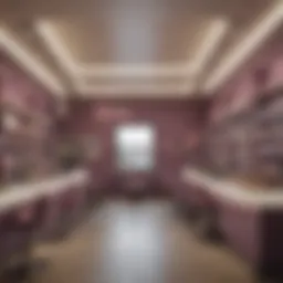 Aesthetic interior of a contemporary nail and gil shop showcasing luxury design elements.