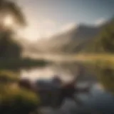 A serene landscape promoting relaxation and breathing ease