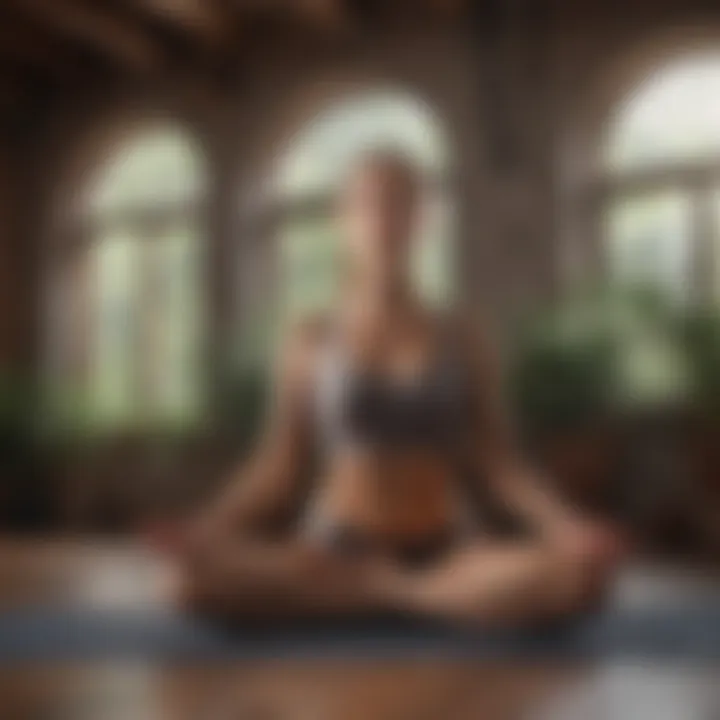 A peaceful yoga session enhancing lung function